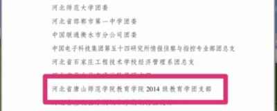 我校14教育学团支部荣获2016年度“全国五四红旗团支部”称号